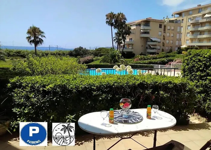 Antibes T2 Vue Mer 48M2 Terrasse Parking Piscine Plage